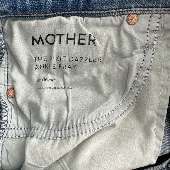 Mother Ankle Fray Jeans 25 Pixie Dazzler Au Revoir USA Premium Designer High End - Picture 8 of 8